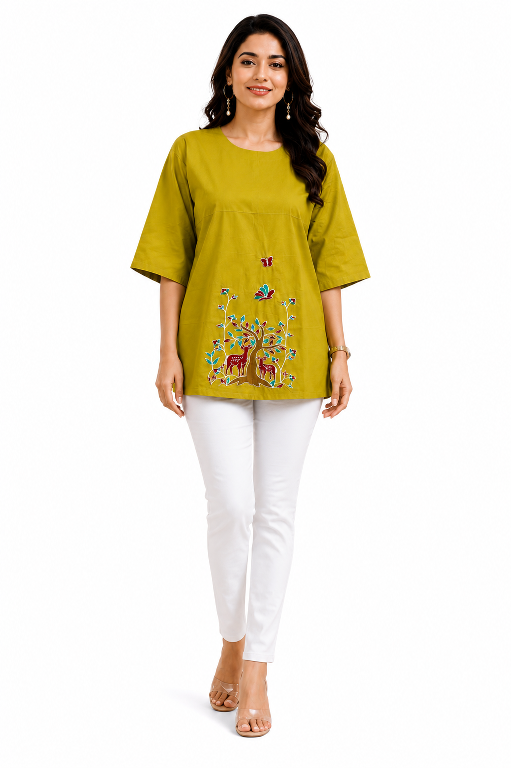 Mustard Yellow Short Top - Front View