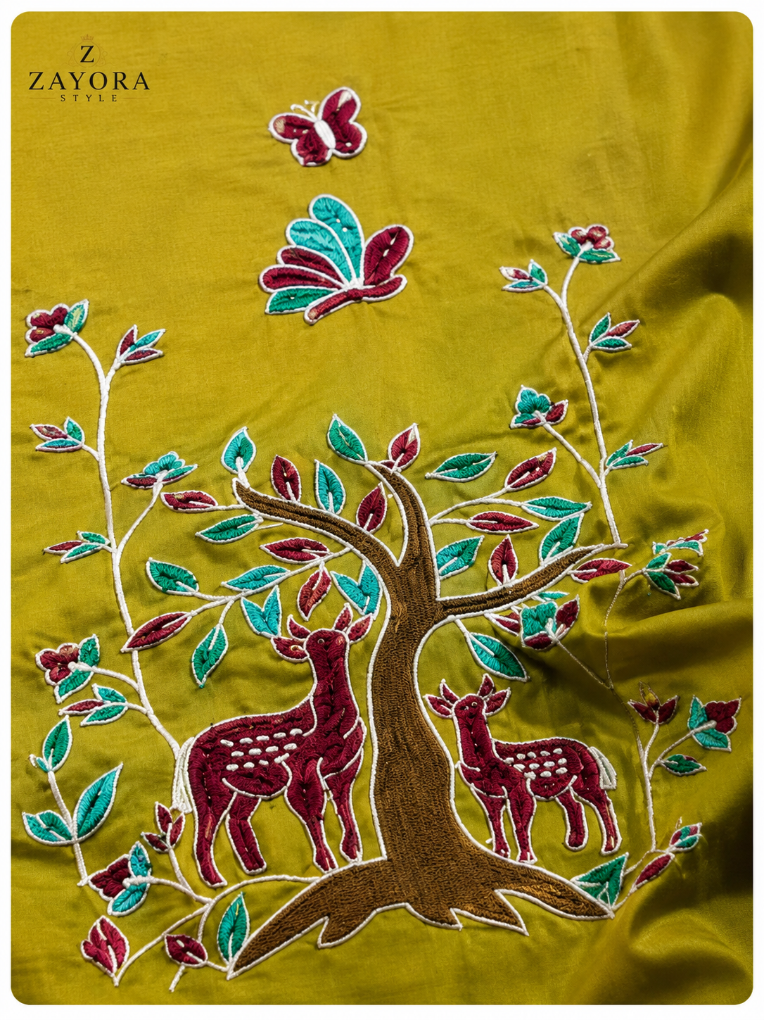 Mustard Yellow Short Top - Embroidery Pattern