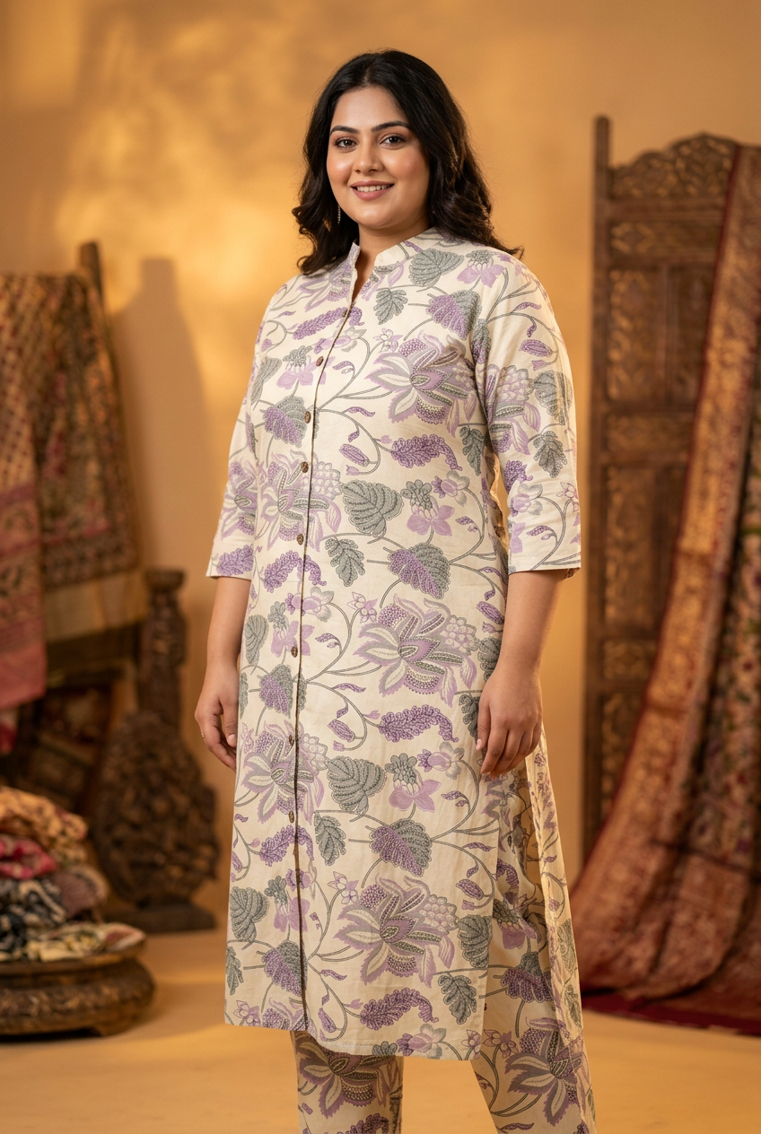 Hero - Botanical Floral Coord Set Plus Size 6XL
