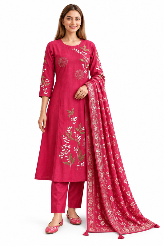 Anika Pink Suit Front View