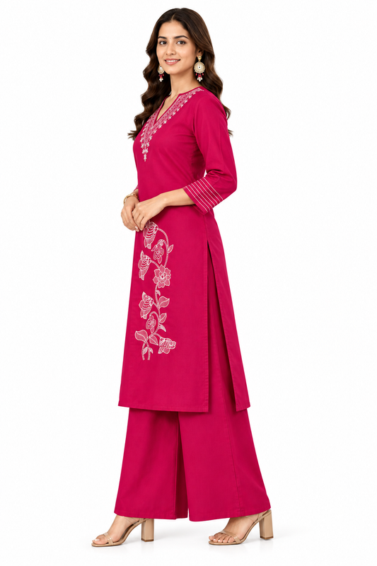 Dabu Cord Set Rani Pink Side View