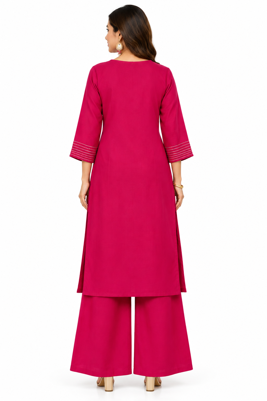 Dabu Cord Set Rani Pink Back View